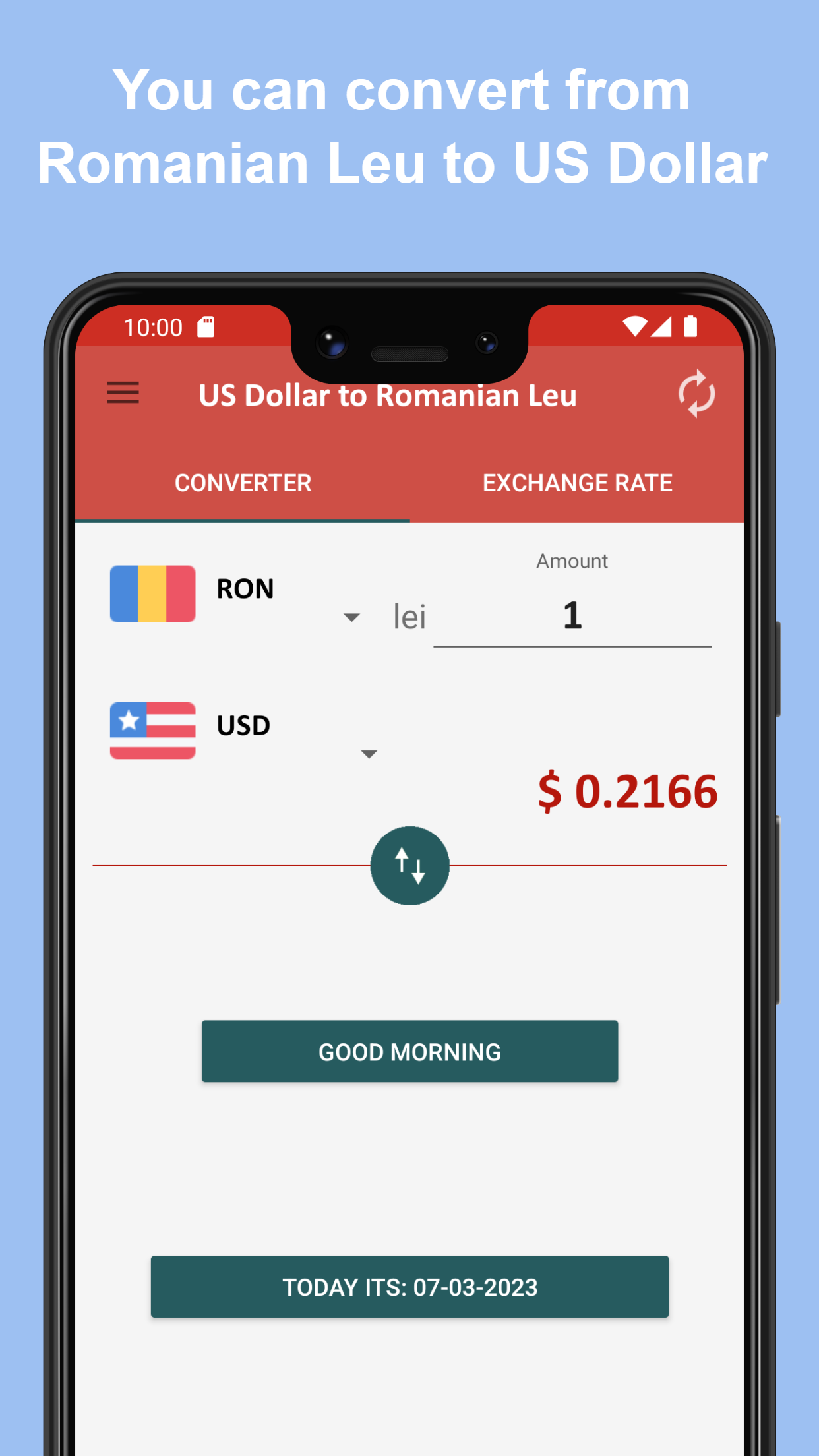 US dollar to Romanian leu | Indus Appstore | Screenshot