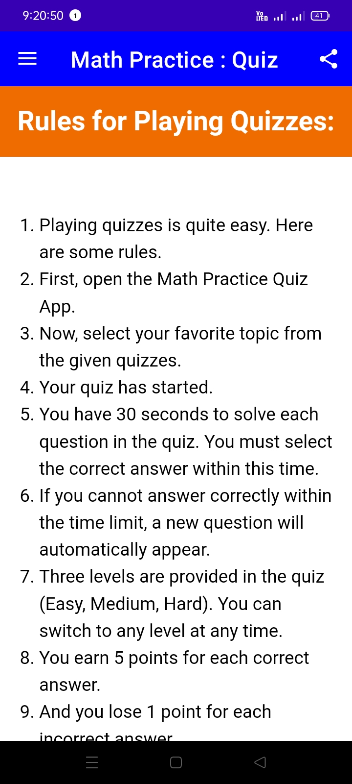 Math Practice : Quiz | Indus Appstore | Screenshot