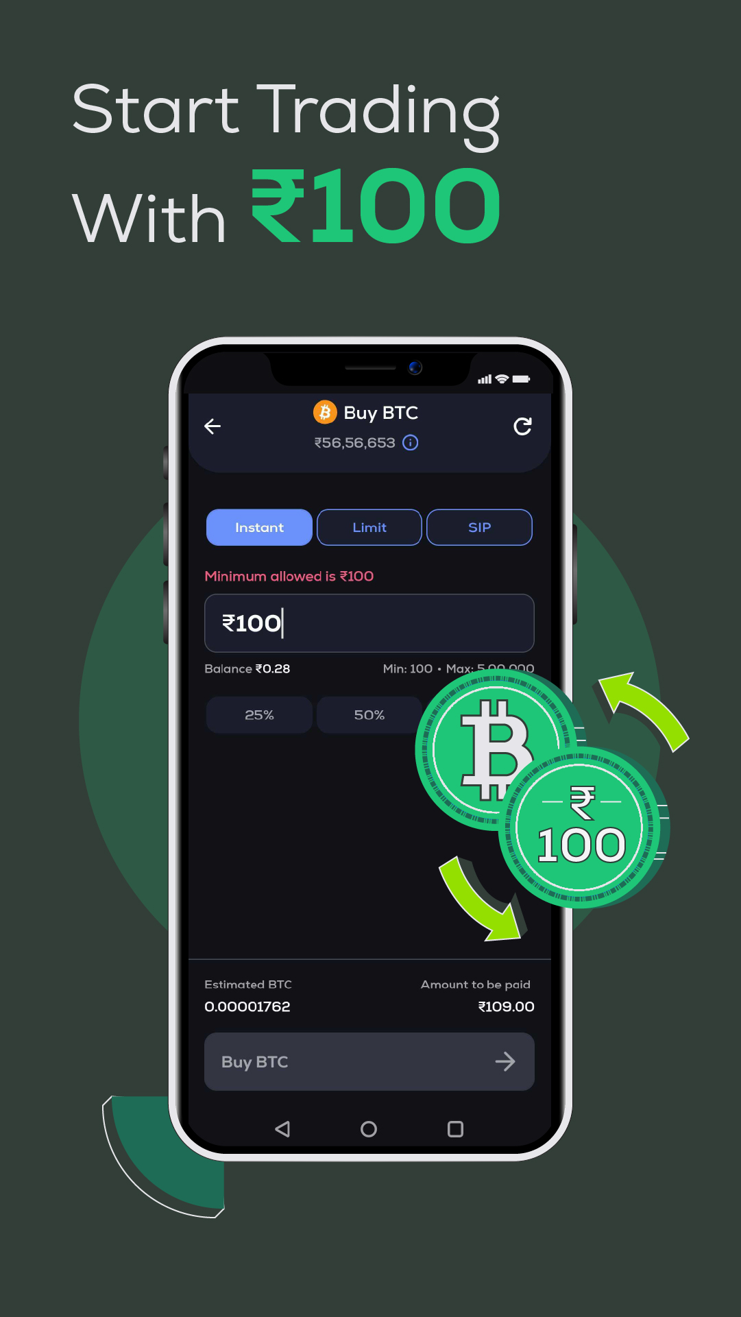 CoinSwitch: Bitcoin Crypto App | Indus Appstore | Screenshot