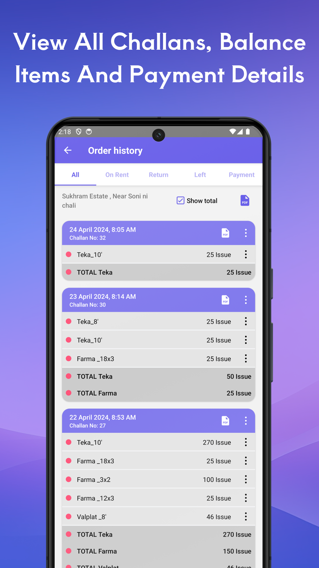 Modern Munimji: Rental invoice Billing App | Indus Appstore | Screenshot