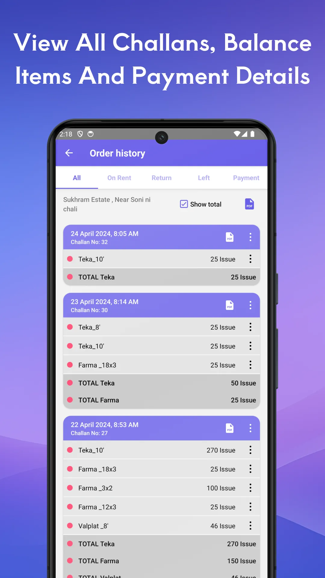 Modern Munimji: Rental invoice Billing App | Indus Appstore | Screenshot