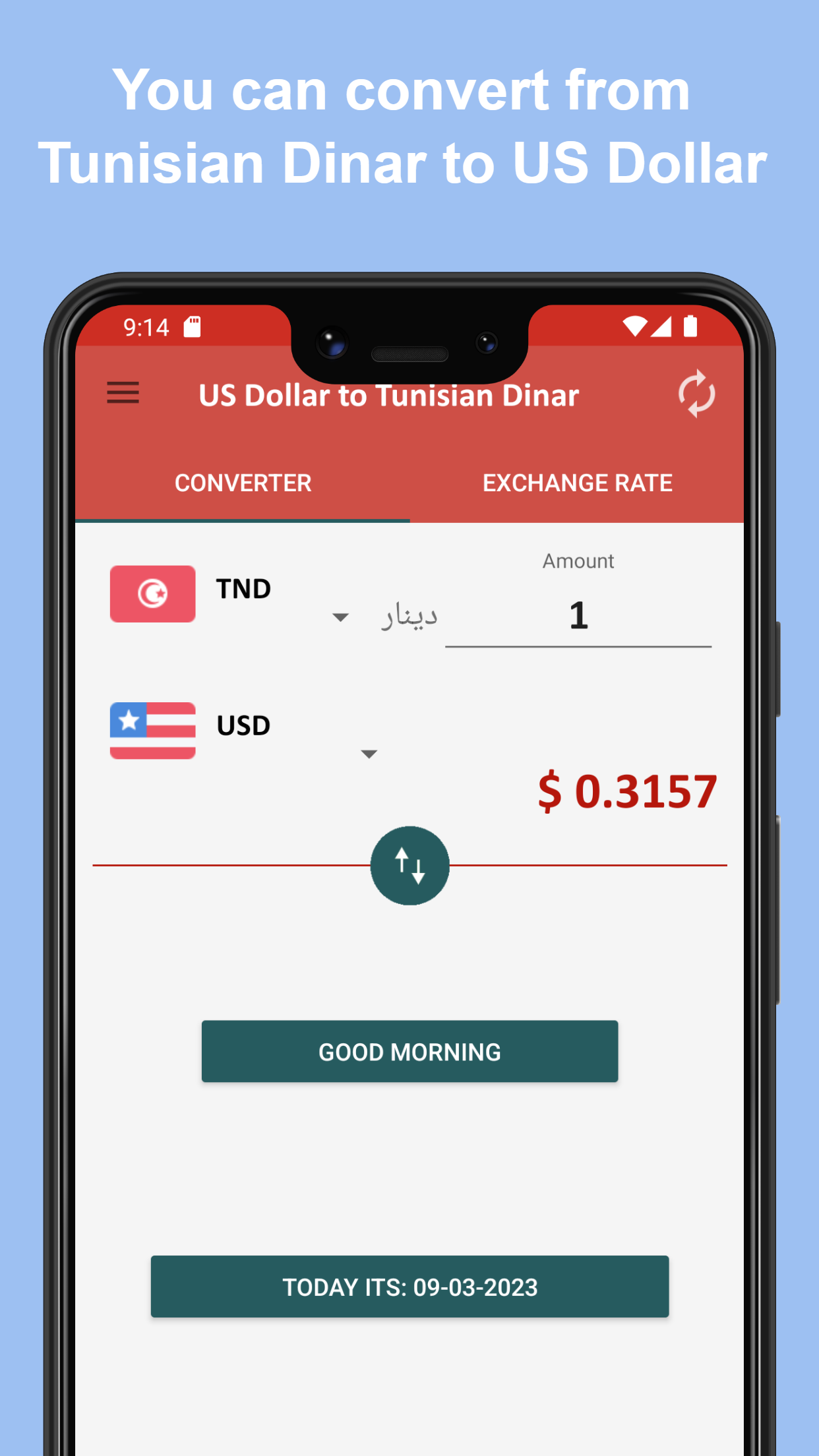 US Dollar to Tunisian Dinar | Indus Appstore | Screenshot