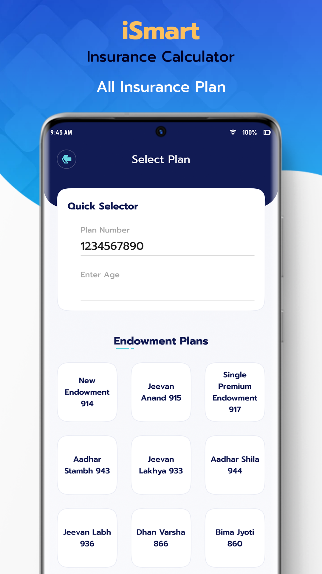 iSmart - Insurance Calculator | Indus Appstore | Screenshot