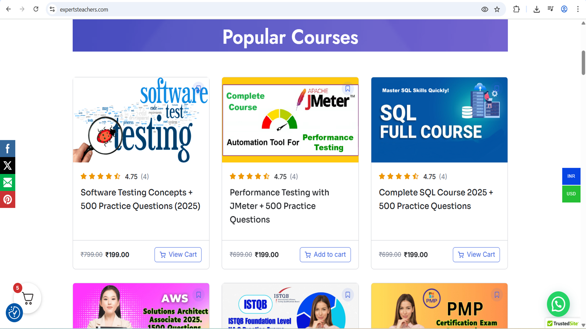 ExpertsTeachers – Learn Online Courses, Practice Tests & Certifications | 50% OFF on All Courses | Indus Appstore | Screenshot