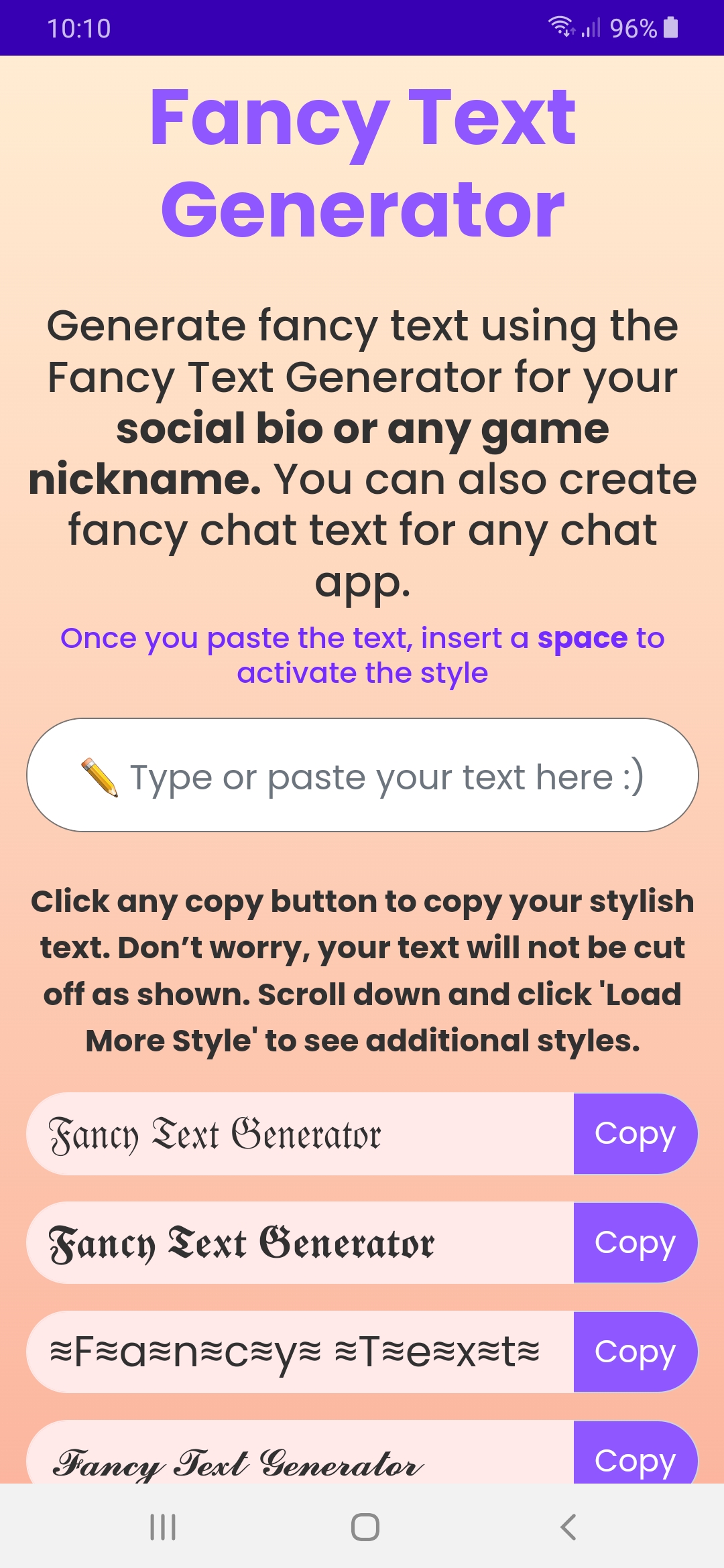 Fancy Text Generator | Indus Appstore | Screenshot