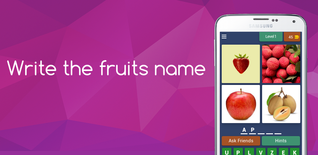 Write the fruits name | Indus Appstore | Screenshot