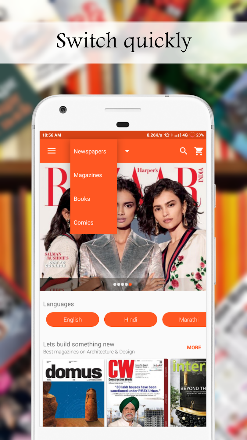 Readwhere - News and Magazines | Indus Appstore | Screenshot