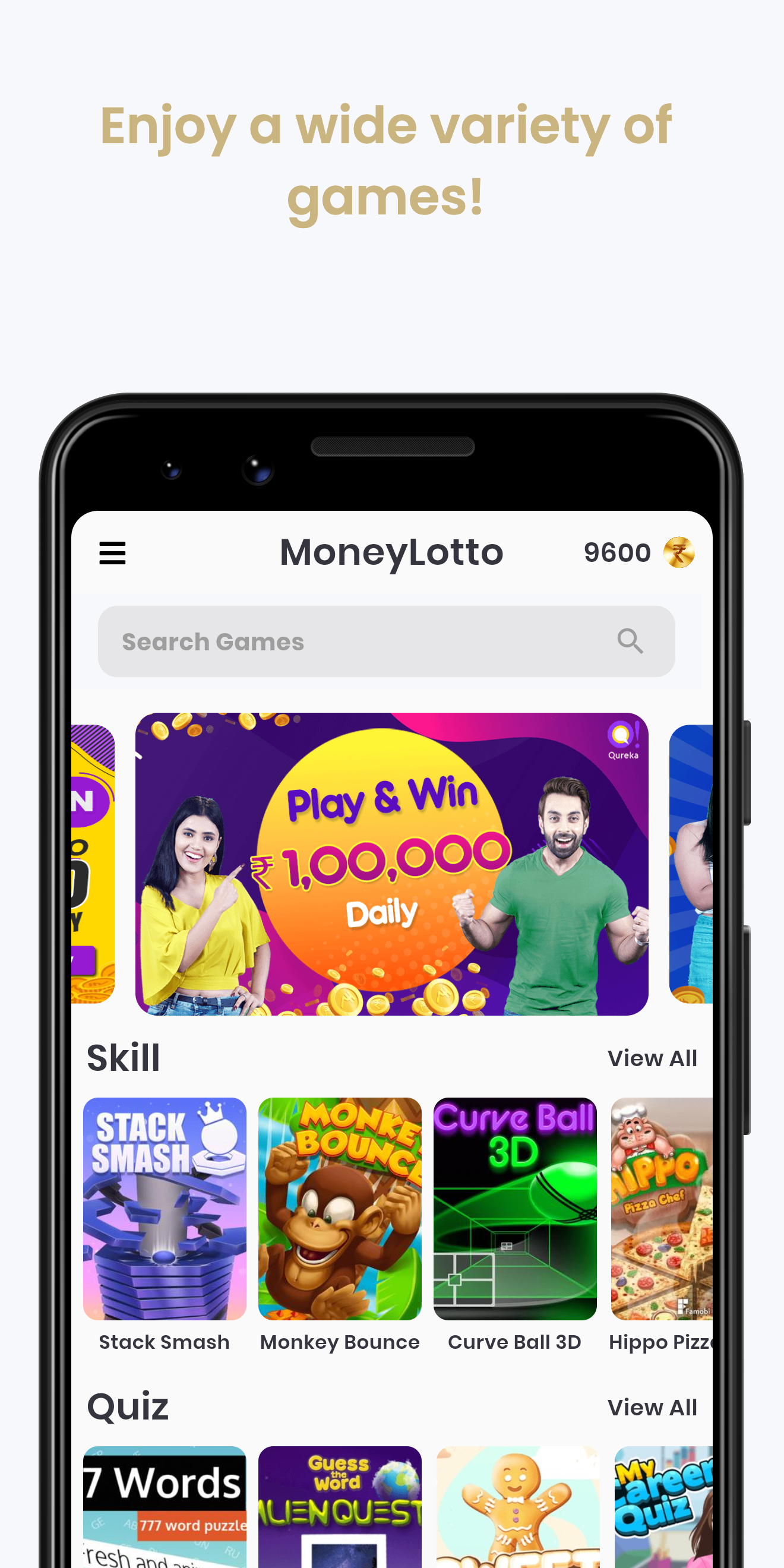 Money Lotto - Earn Cash, Win Coupons & Play Games | Indus Appstore | Screenshot