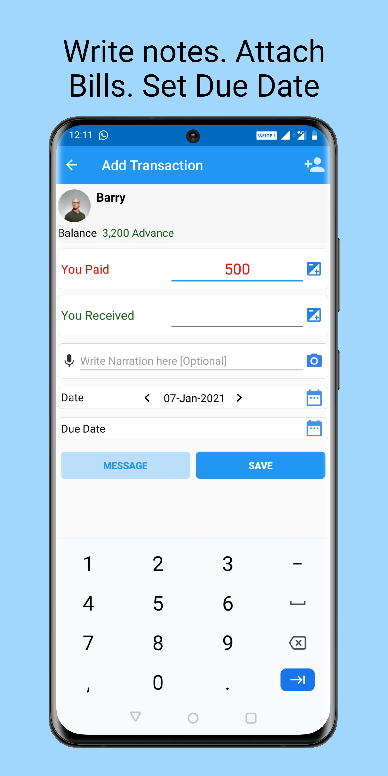 Credit Debit - ledger account, udhaar bahi khata | Indus Appstore | Screenshot