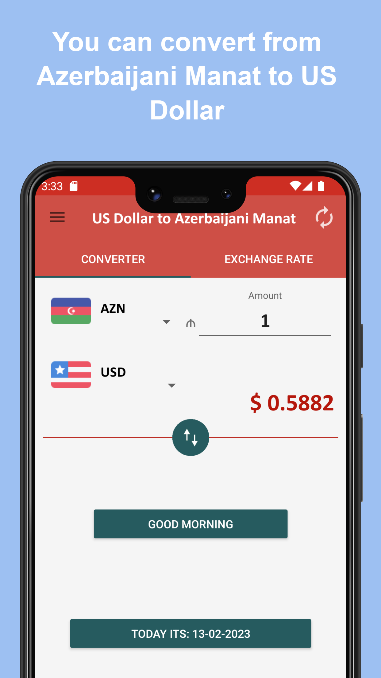 US dollar to Azerbaijan manat | Indus Appstore | Screenshot