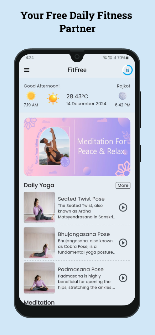 Fit Free: Meditation & Yoga App | Indus Appstore | Screenshot