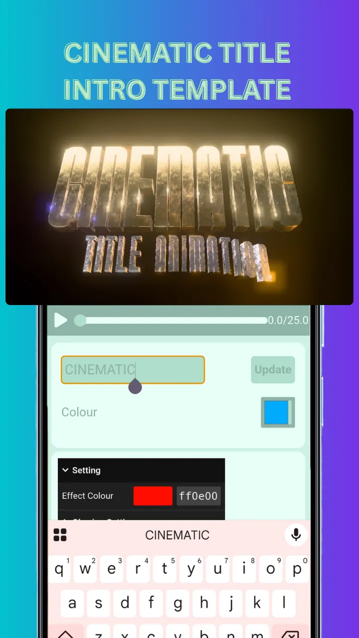 Intro Templet 3D Text & Logo Animation | Indus Appstore | Screenshot