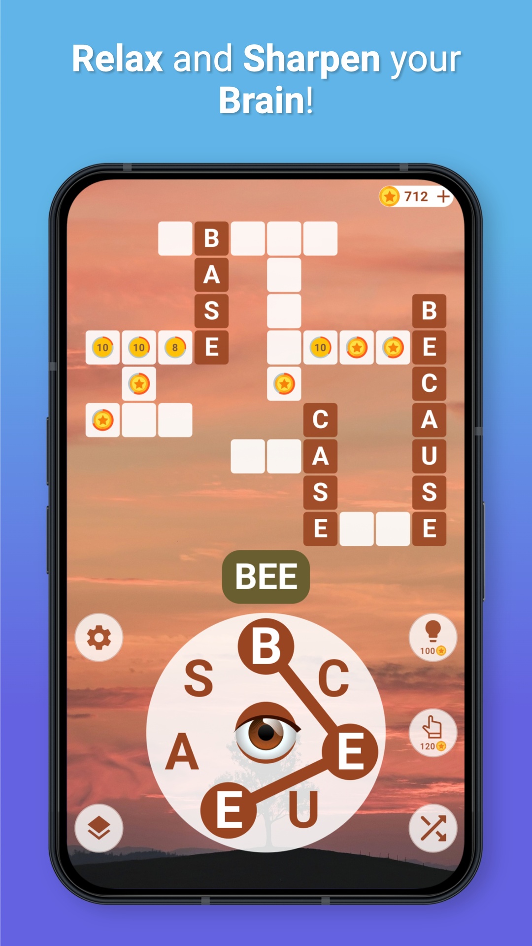 Word Escape Connect Crosswords : Puzzle Games Search craft of Wonders Brain Crush mine Fun candy | Indus Appstore | Screenshot