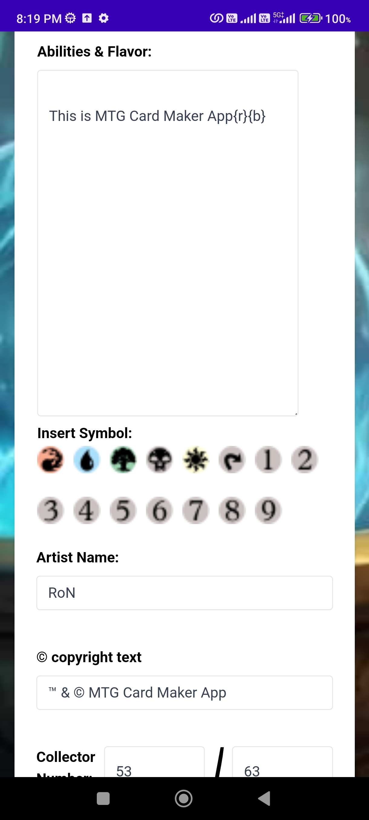 MTG Card Maker | Indus Appstore | Screenshot