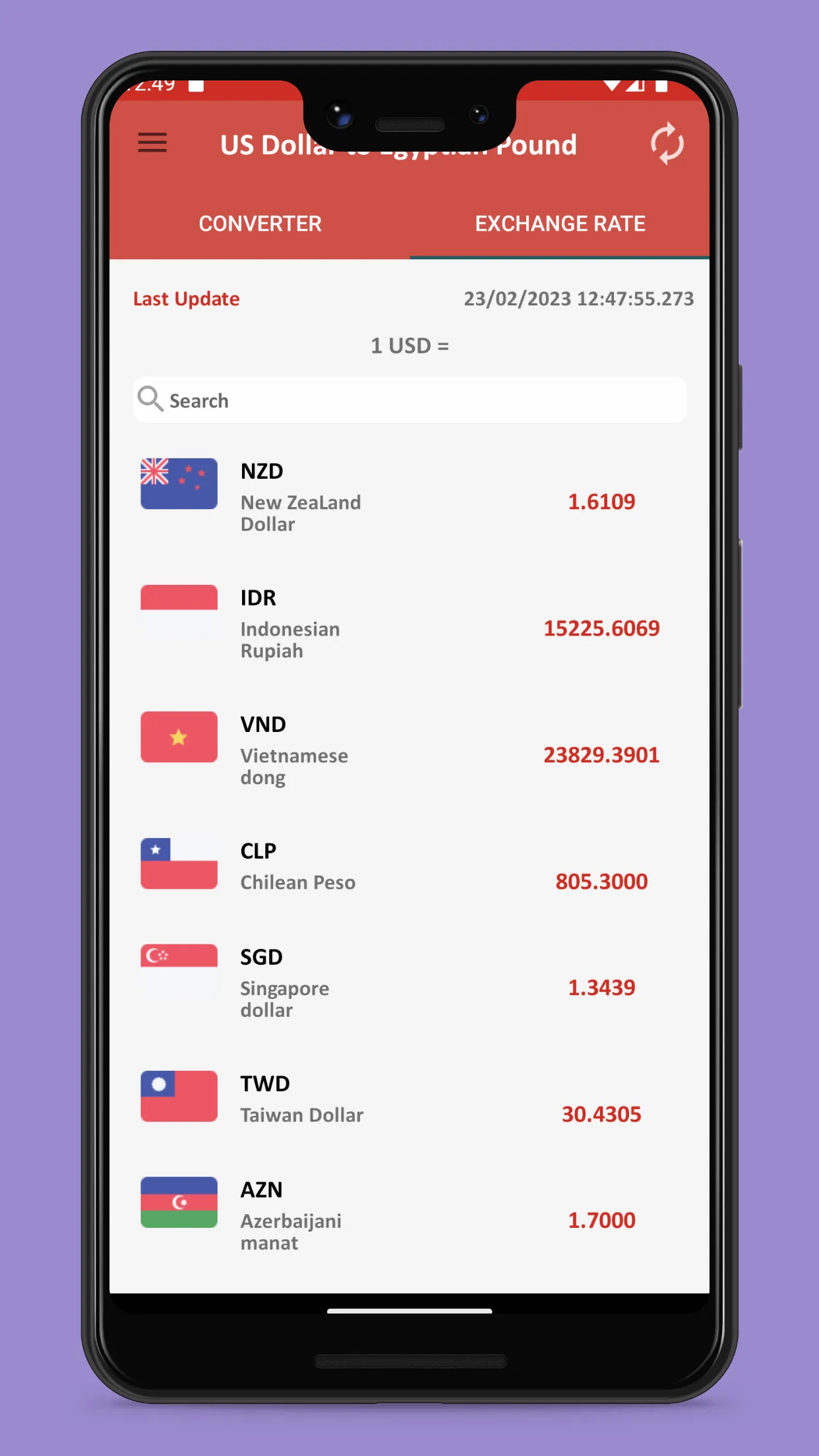 US dollar to Egyptian pound | Indus Appstore | Screenshot