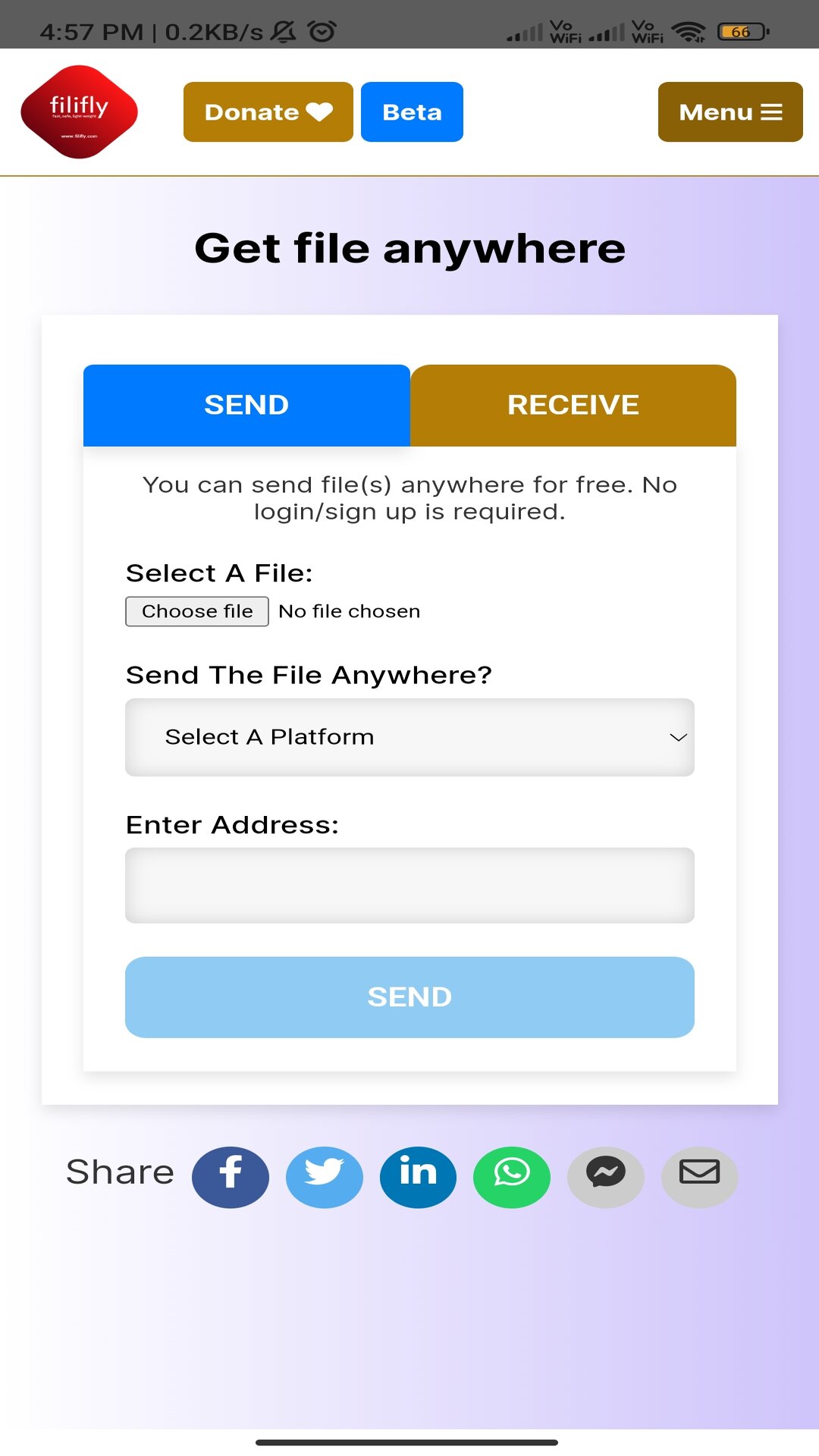 Filifly - Online File Sharing App | Indus Appstore | Screenshot