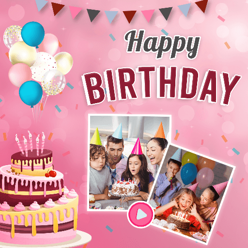 Birthday Video Maker | Indus Appstore | App Icon