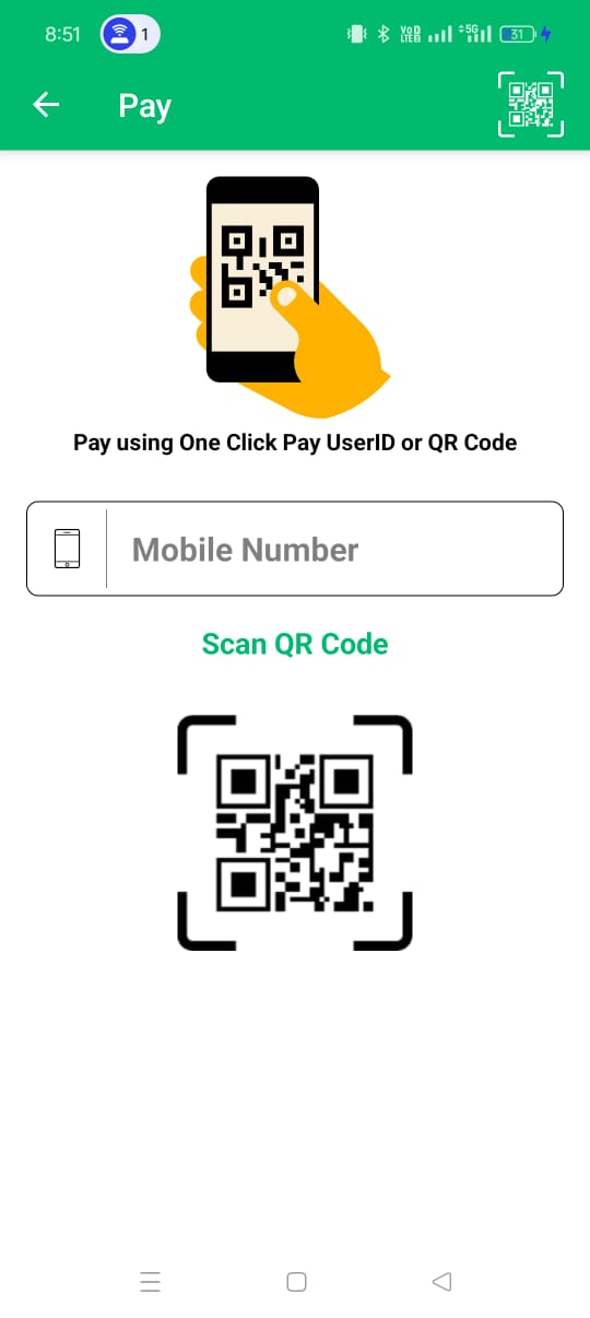 One Click Pay | Indus Appstore | Screenshot