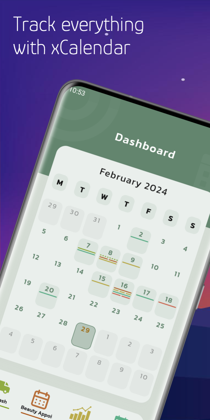 xCalendar : Track Everything | Indus Appstore | Screenshot