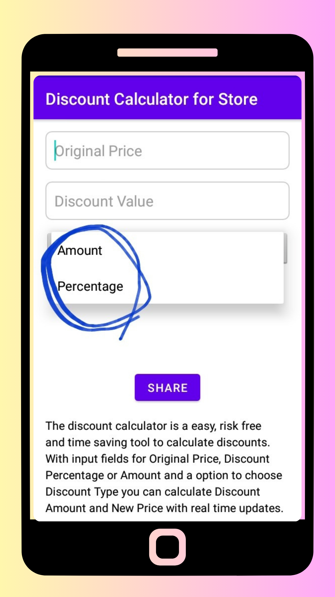 Discount Calculator For Store | Indus Appstore | Screenshot