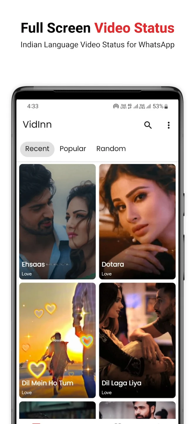 Full Screen Video Status | Indus Appstore | Screenshot