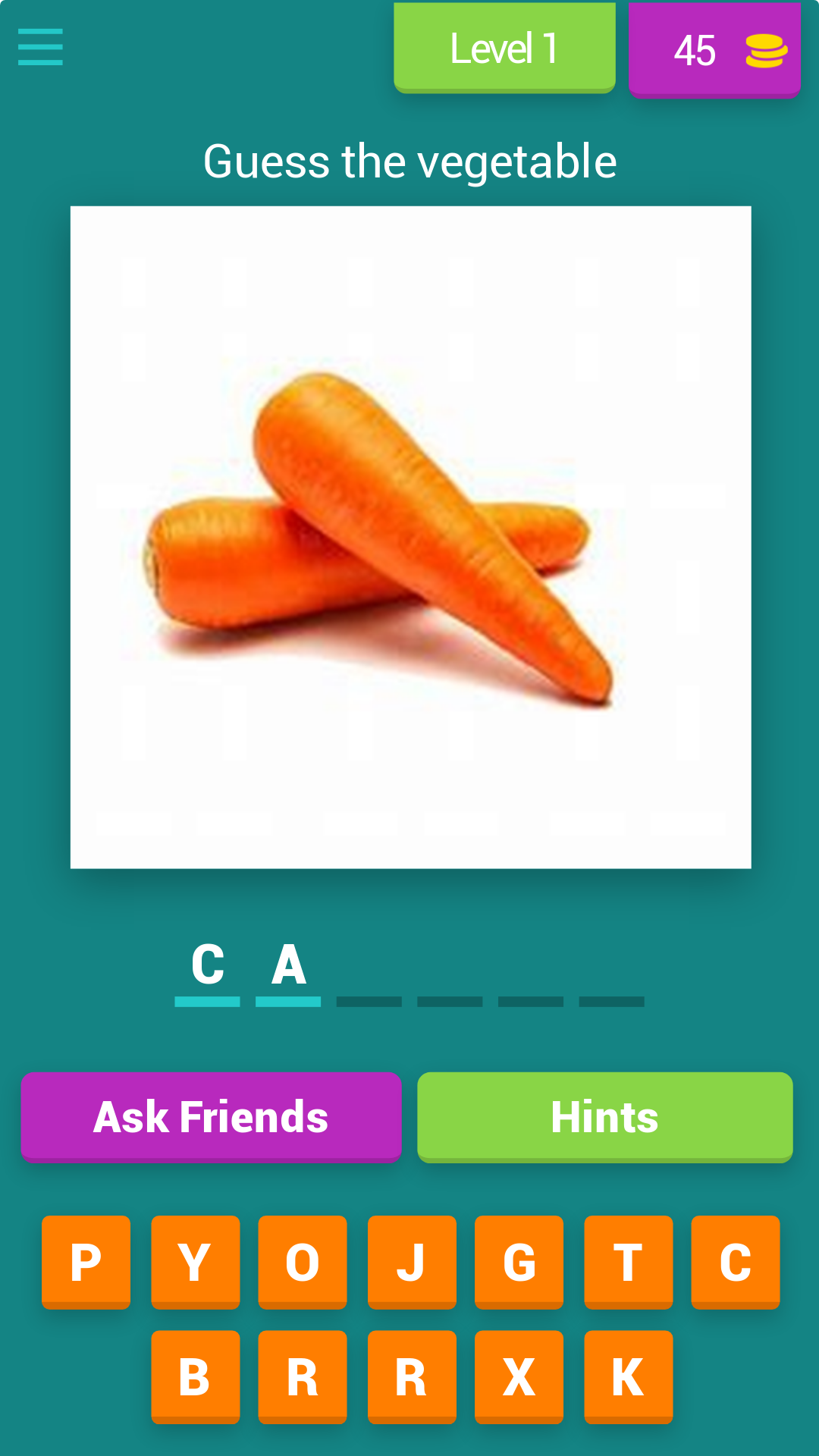 Vegetable Trivia: Guess the quiz | Indus Appstore | Screenshot