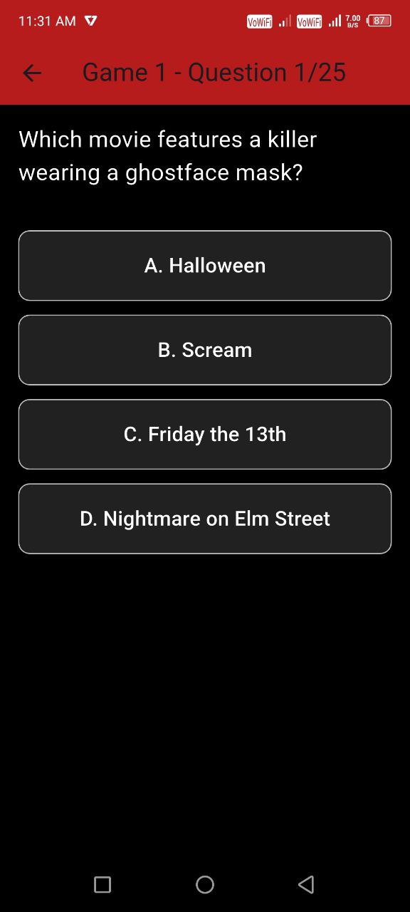 Horror Movie Quiz Game | Indus Appstore | Screenshot