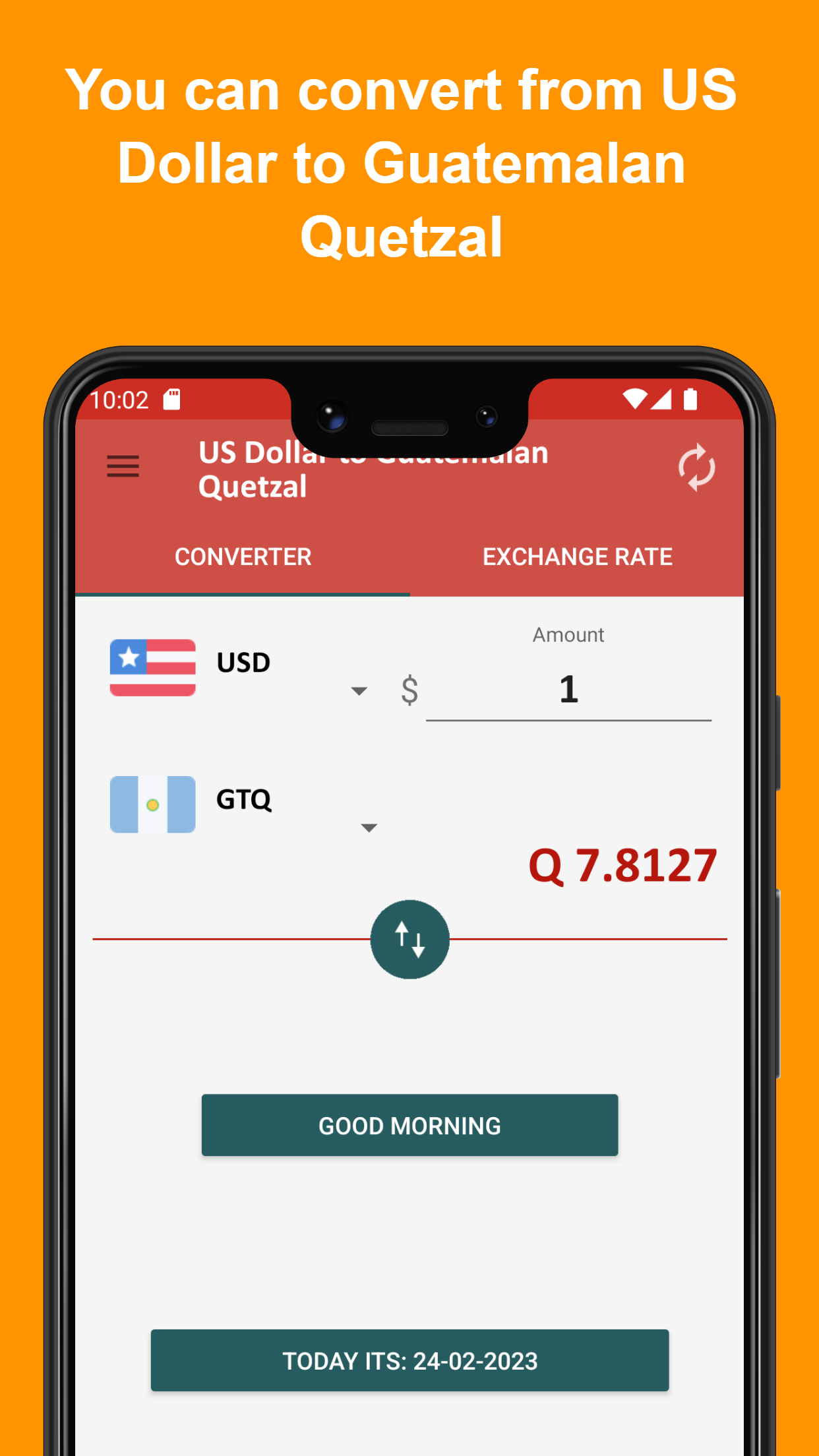 US dollar to Guatemalan quetzal | Indus Appstore | Screenshot