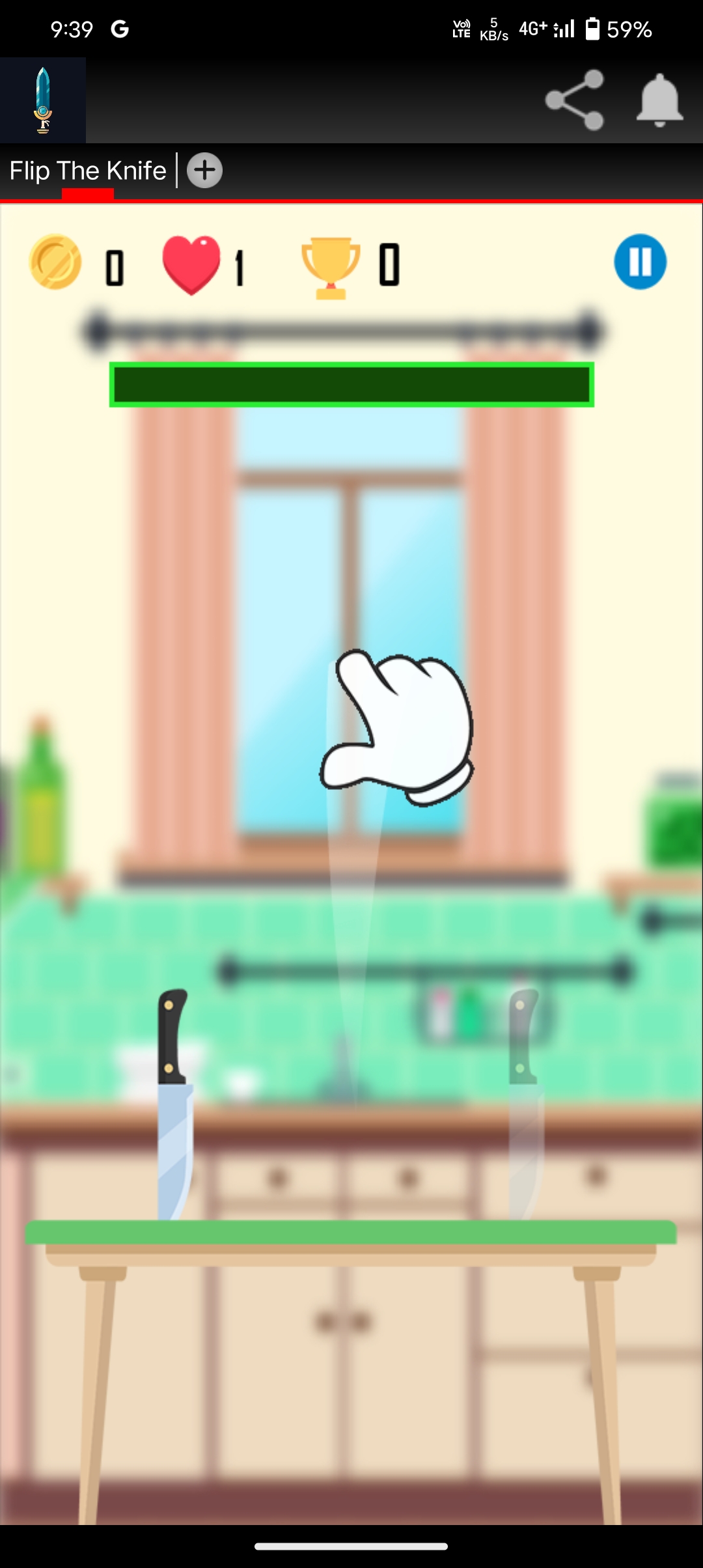 Flip the knife game | Indus Appstore | Screenshot