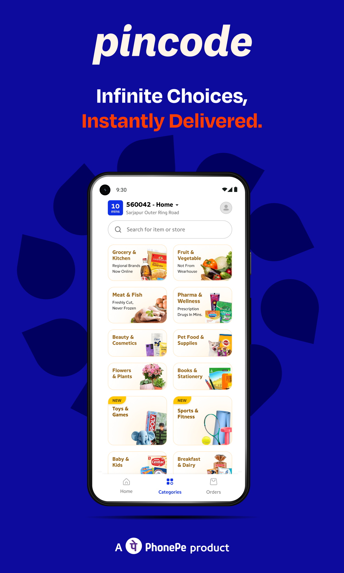 Pincode: 10 mins grocery app | Indus Appstore | Screenshot