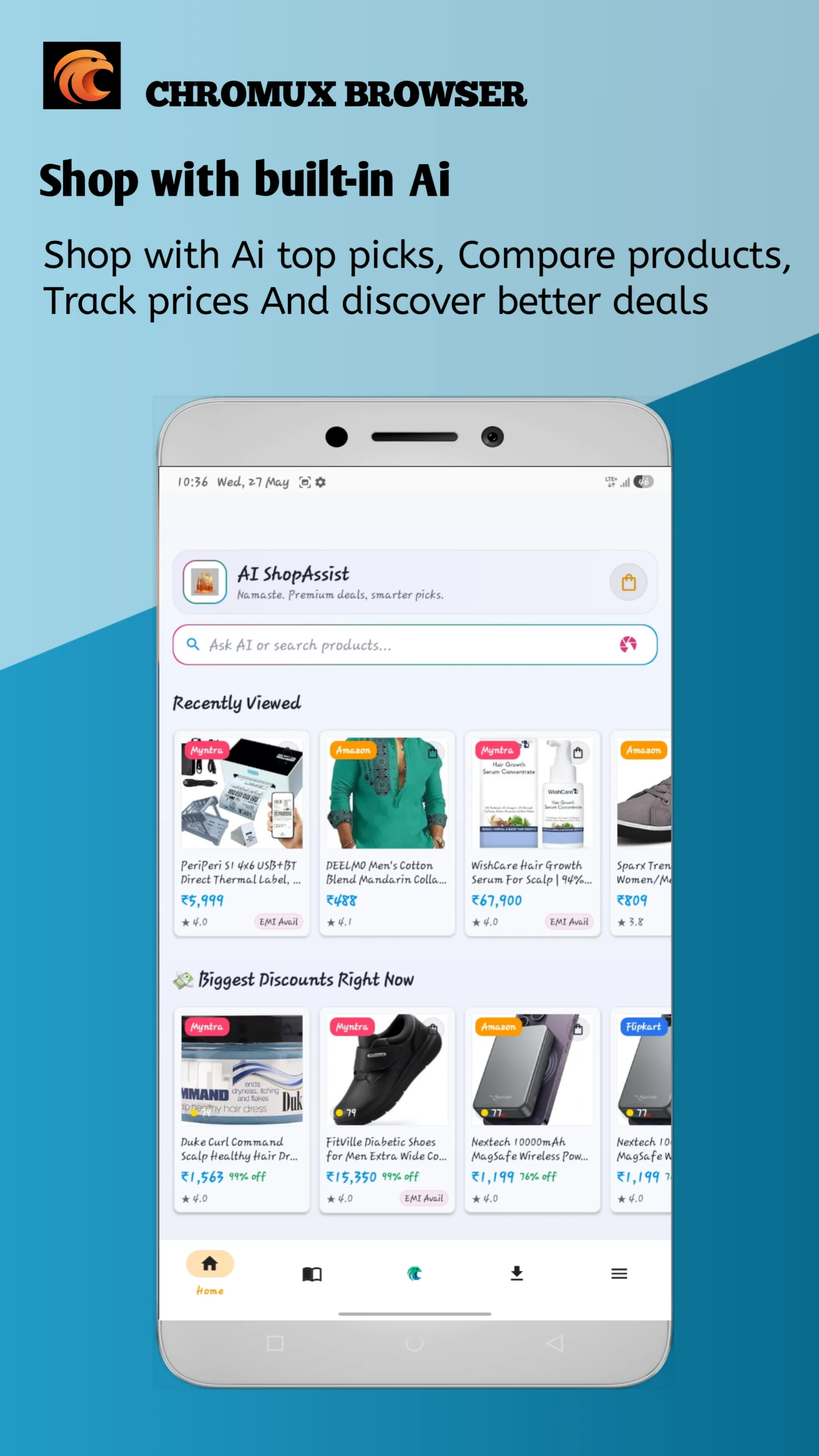 Chromux Browser – Fast, Secure & Private with Ad Blocker | Indus Appstore | Screenshot