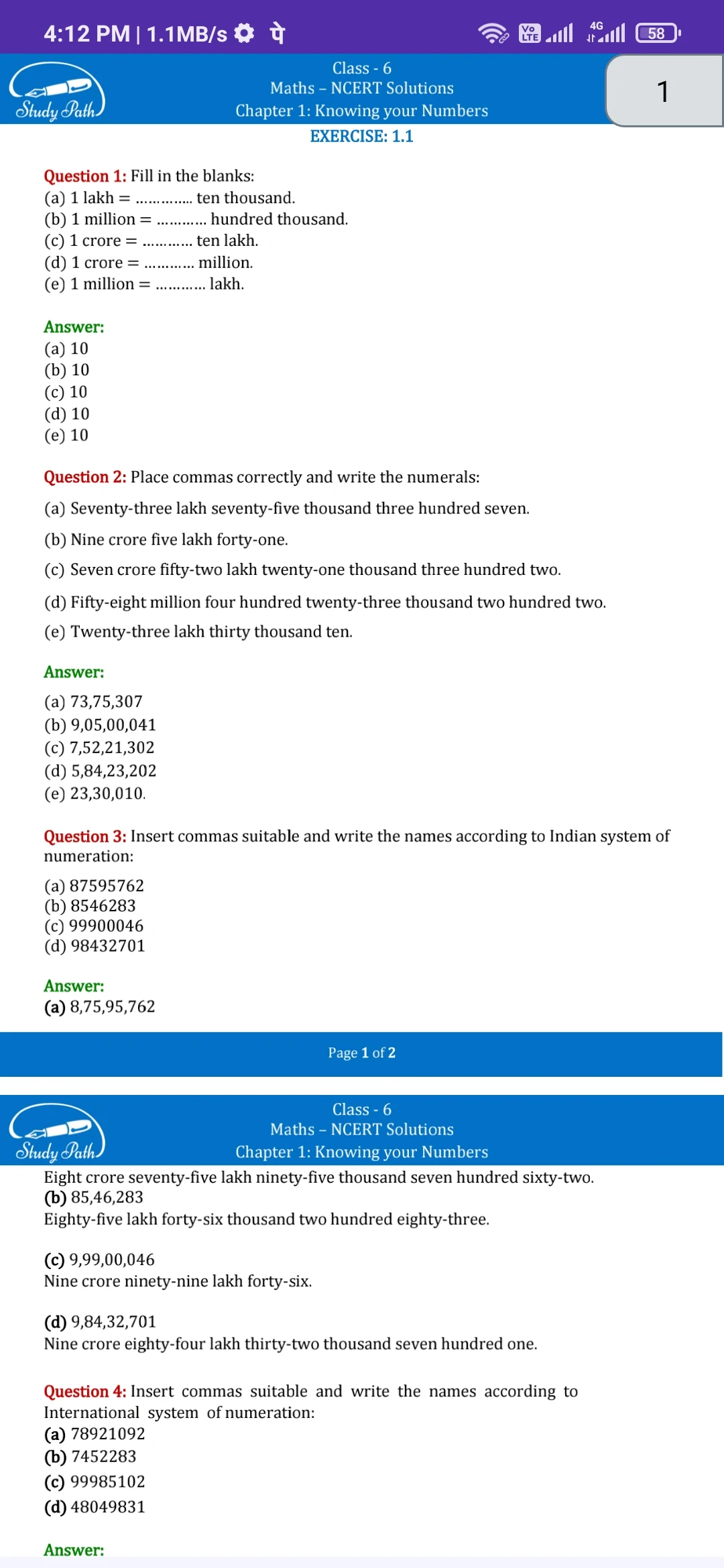 Class 6 NCERT Solutions | Indus Appstore | Screenshot