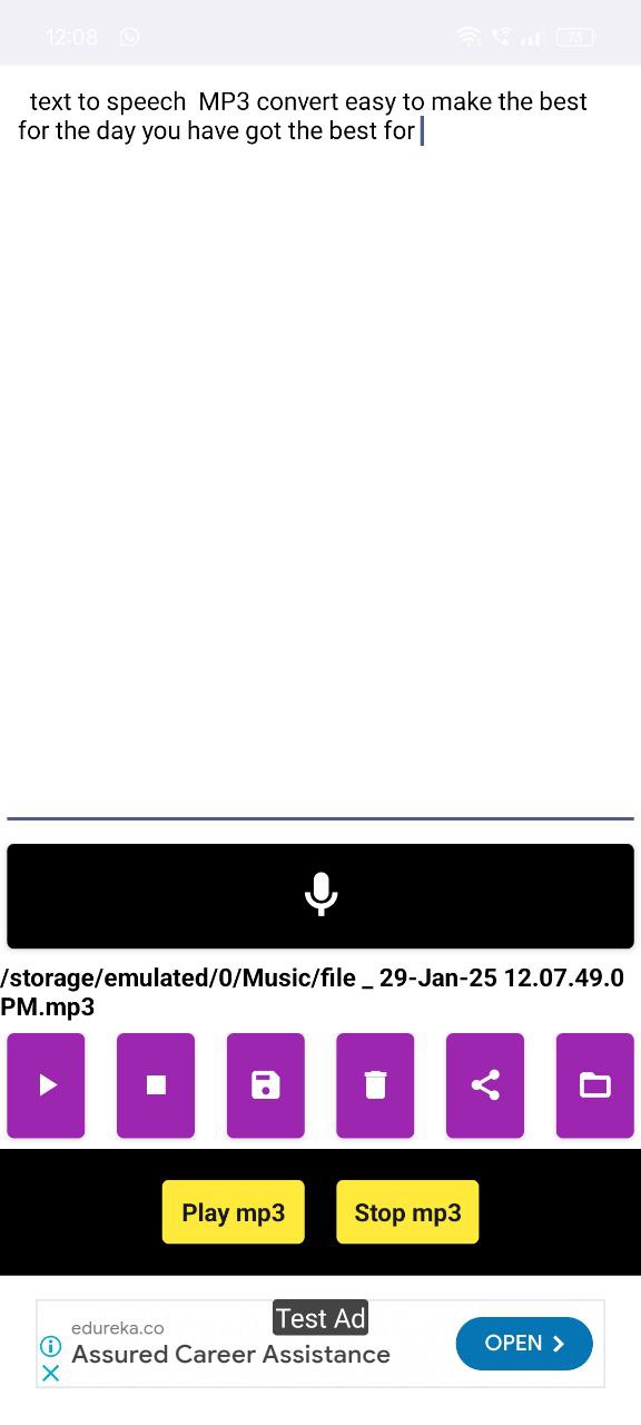 Text To mp3 Convertor | Indus Appstore | Screenshot