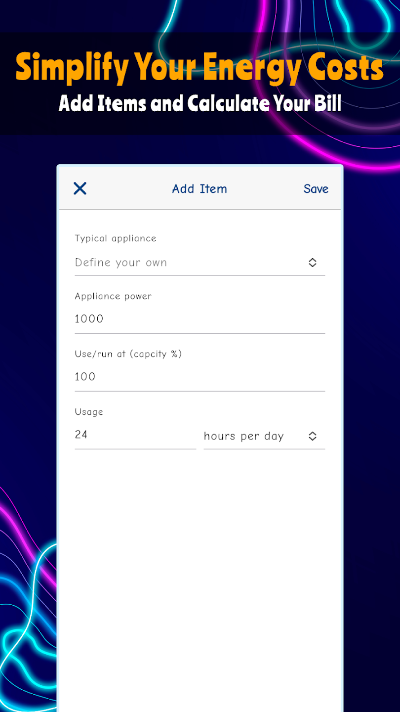 Power Consumption Calculator | Indus Appstore | Screenshot