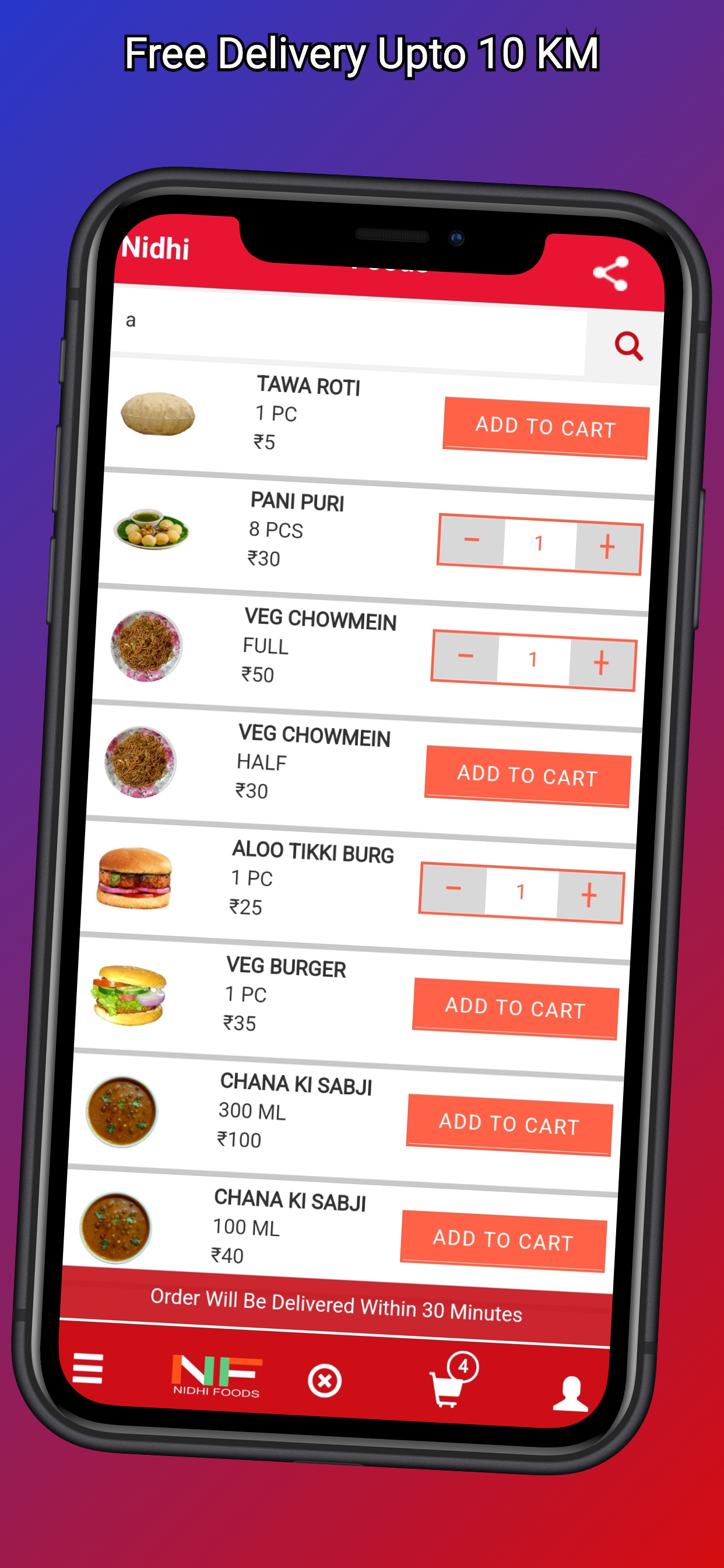 NIDHI FOODS : FOOD DELIVERY APP | Indus Appstore | Screenshot