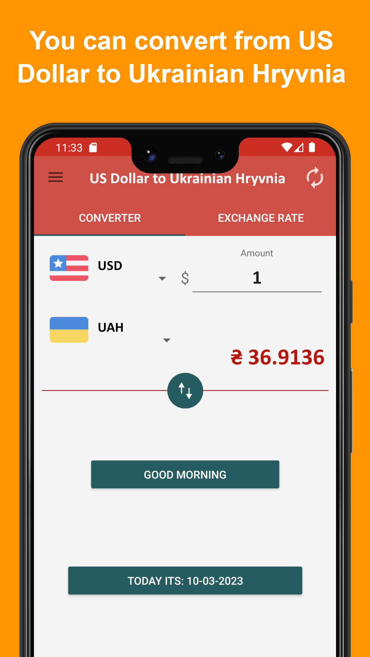 US Dollar to Ukrainian Hryvnia | Indus Appstore | Screenshot