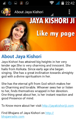 Jaya Kishori ji Bhajan | Indus Appstore | Screenshot