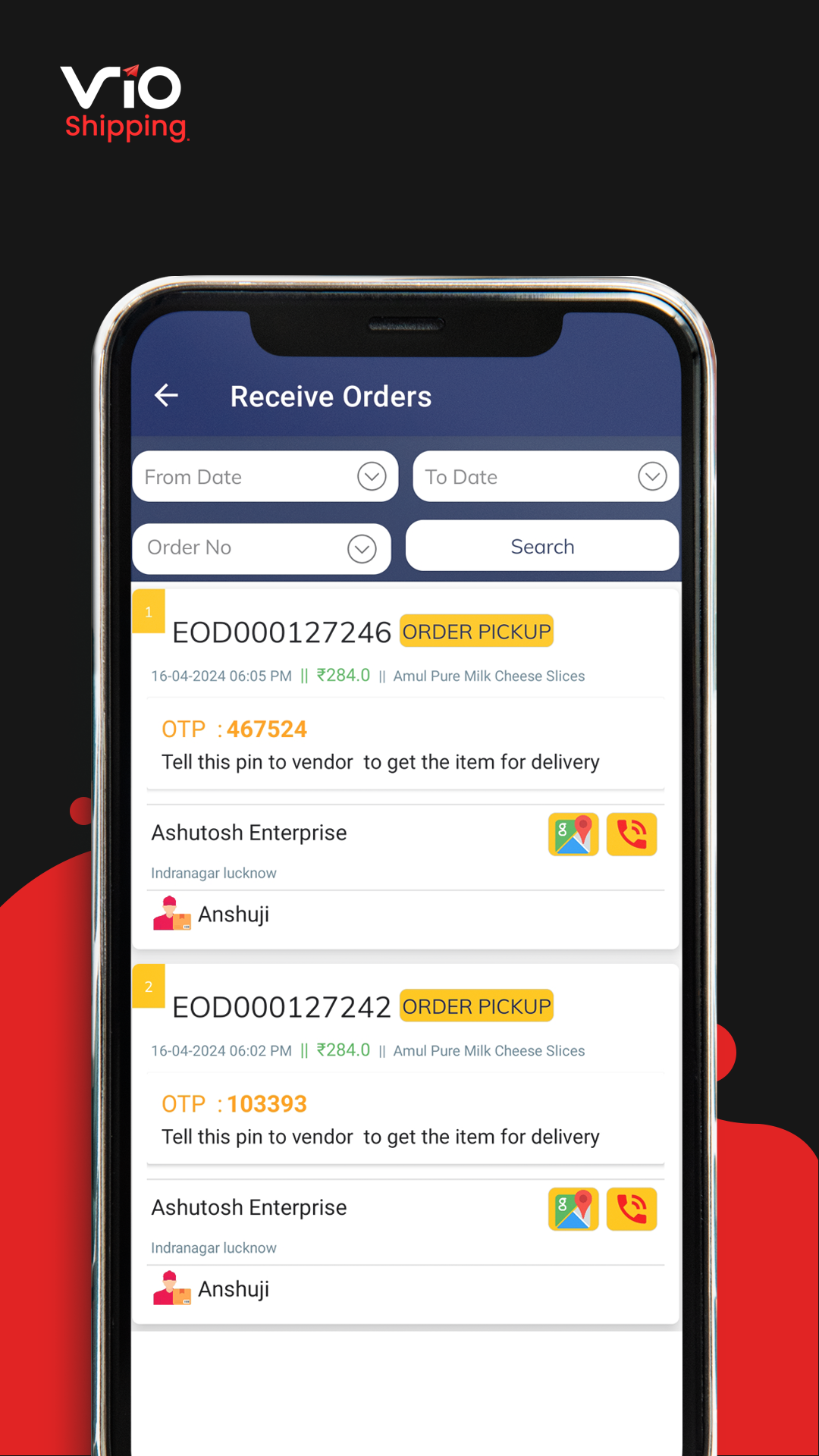 Vio Delivery Partner App | Indus Appstore | Screenshot