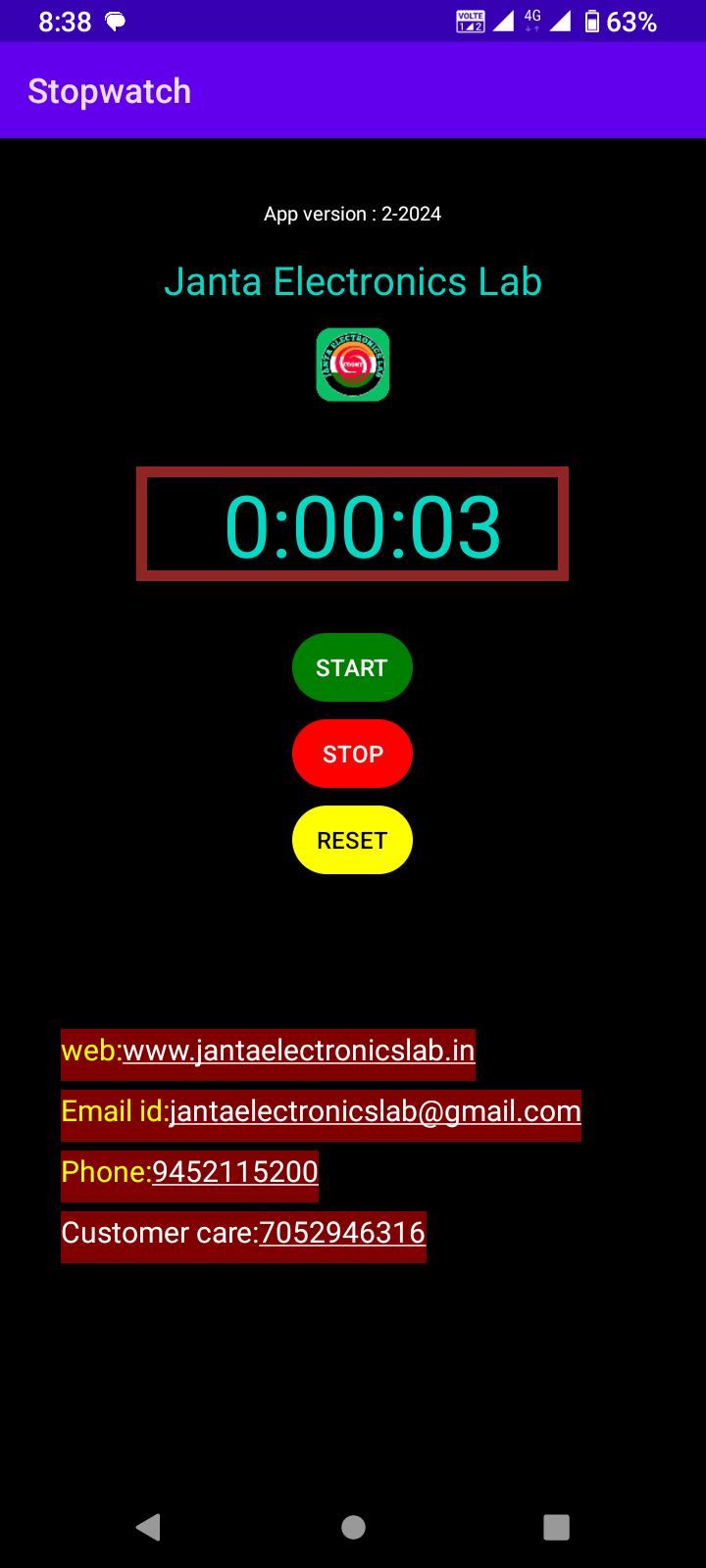 Second Stop watch | Indus Appstore | Screenshot