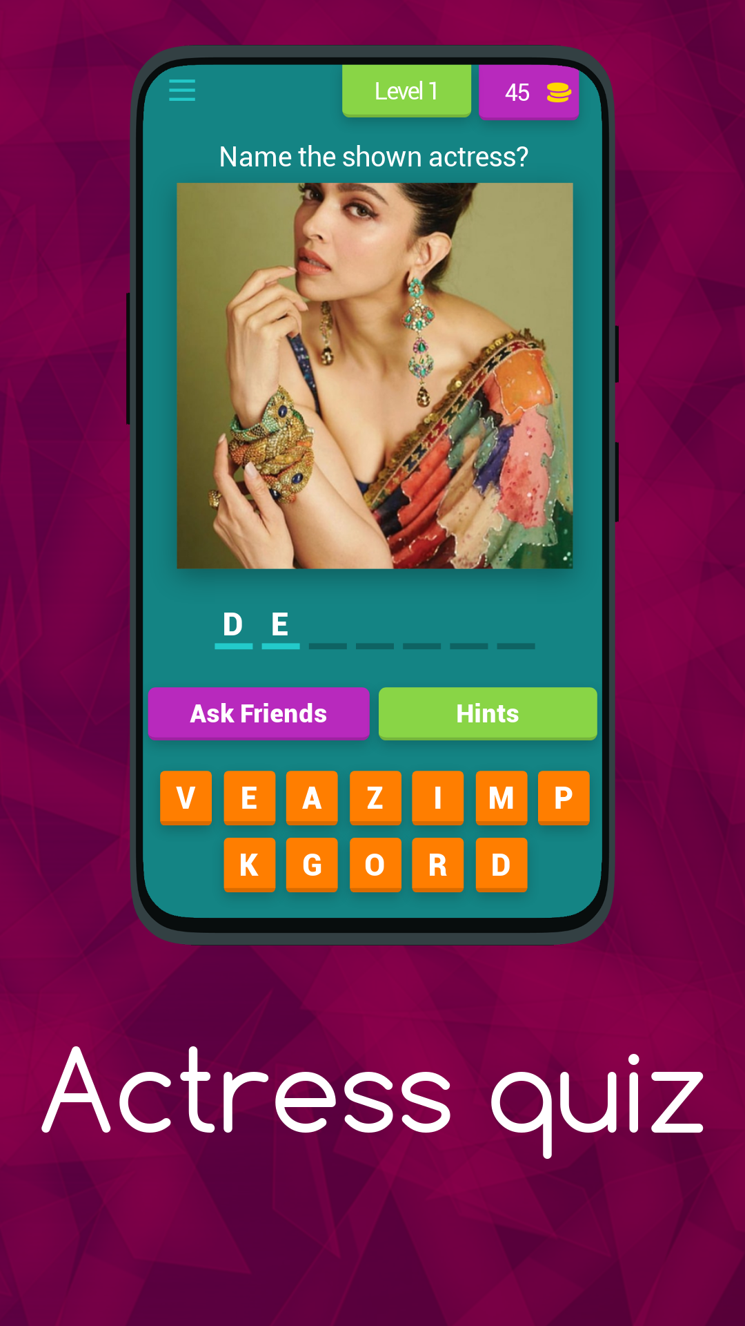 Actress quiz | Indus Appstore | Screenshot