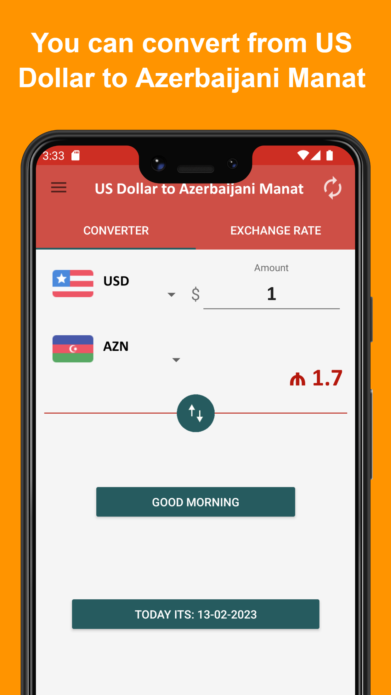 US dollar to Azerbaijan manat | Indus Appstore | Screenshot