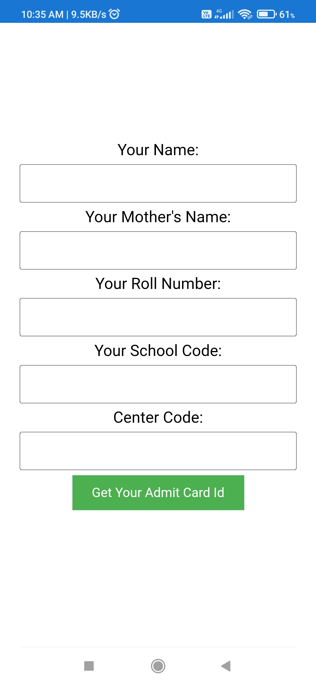 Admit Card Id Finder | Indus Appstore | Screenshot