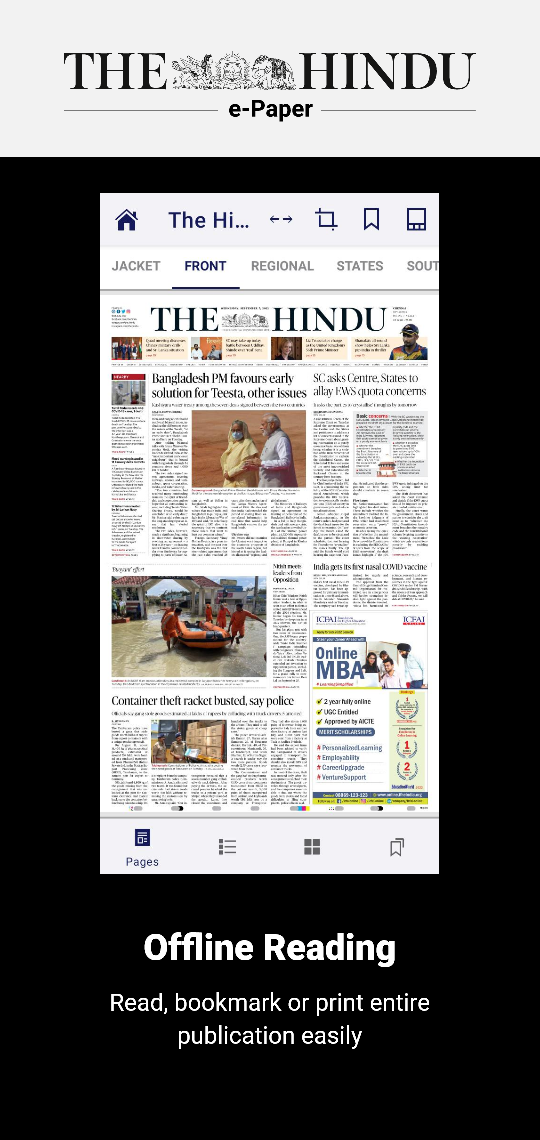 The Hindu ePaper | Indus Appstore | Screenshot