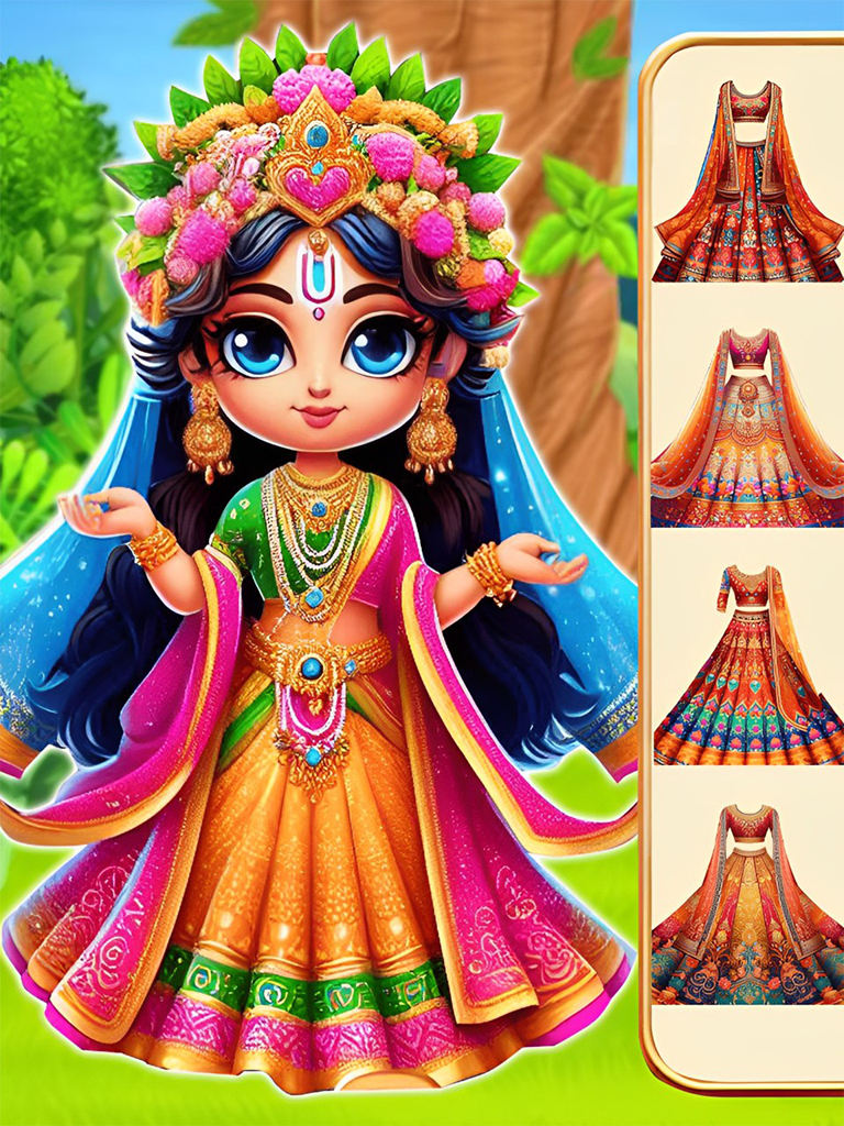 Radha Krishna Dress Up Games : Virtual Temple - Hindu God Lord Krishna : Gopi | Indus Appstore | Screenshot