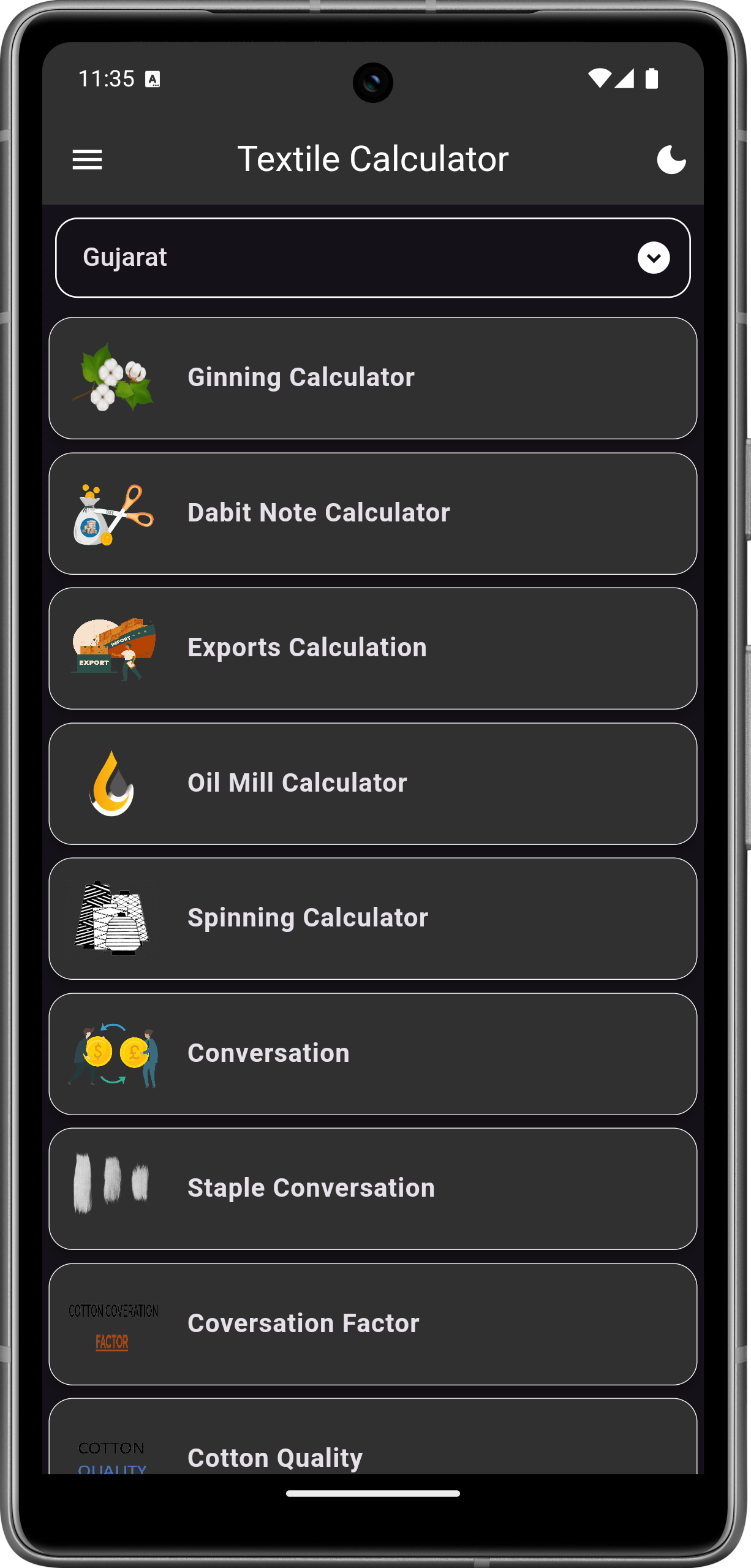 King Textile Calculator | Indus Appstore | Screenshot