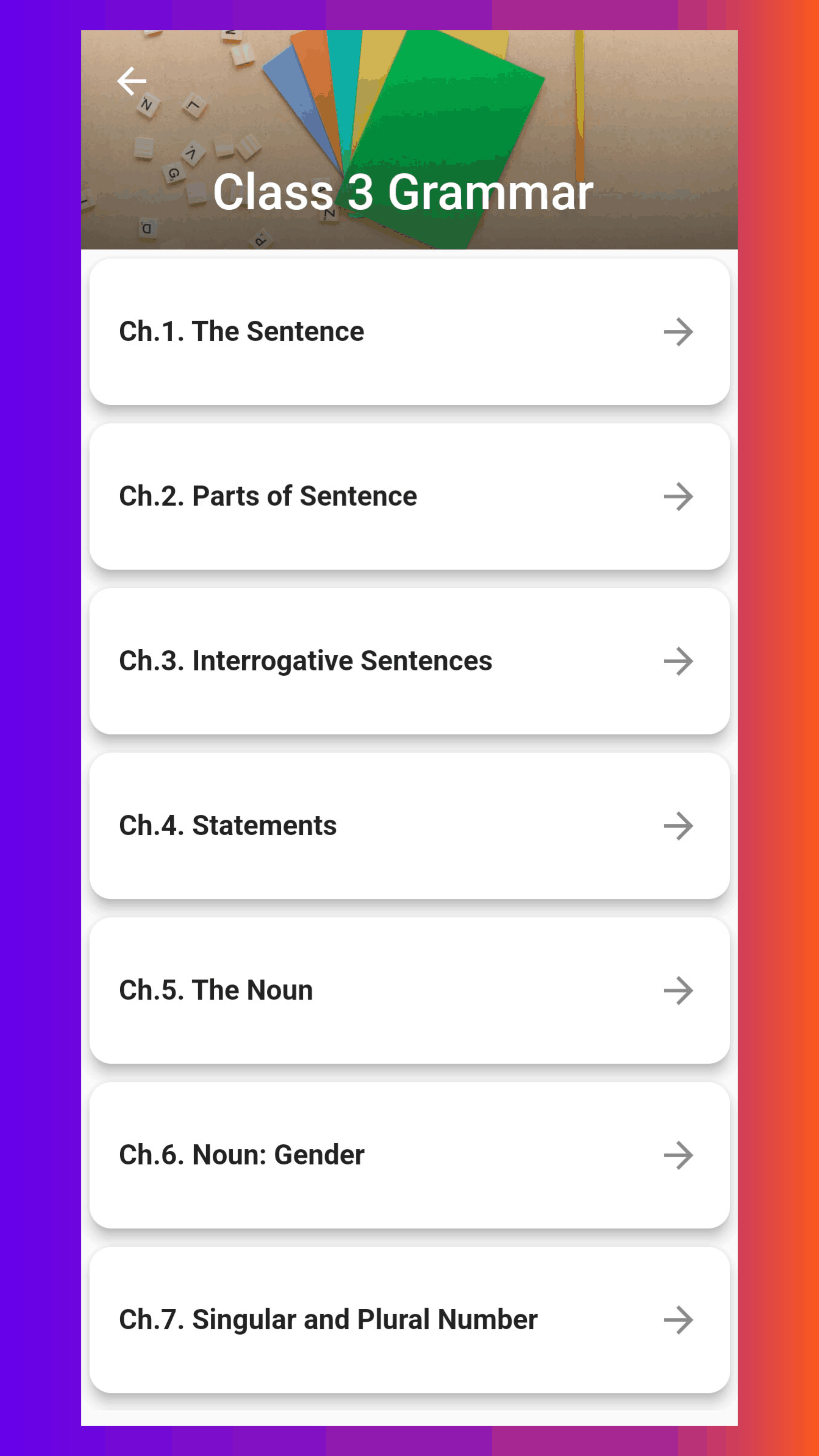 Class 3 English Grammar Book | Indus Appstore | Screenshot