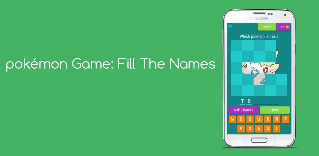 Pokémon Game: Fill The Names | Indus Appstore | Screenshot