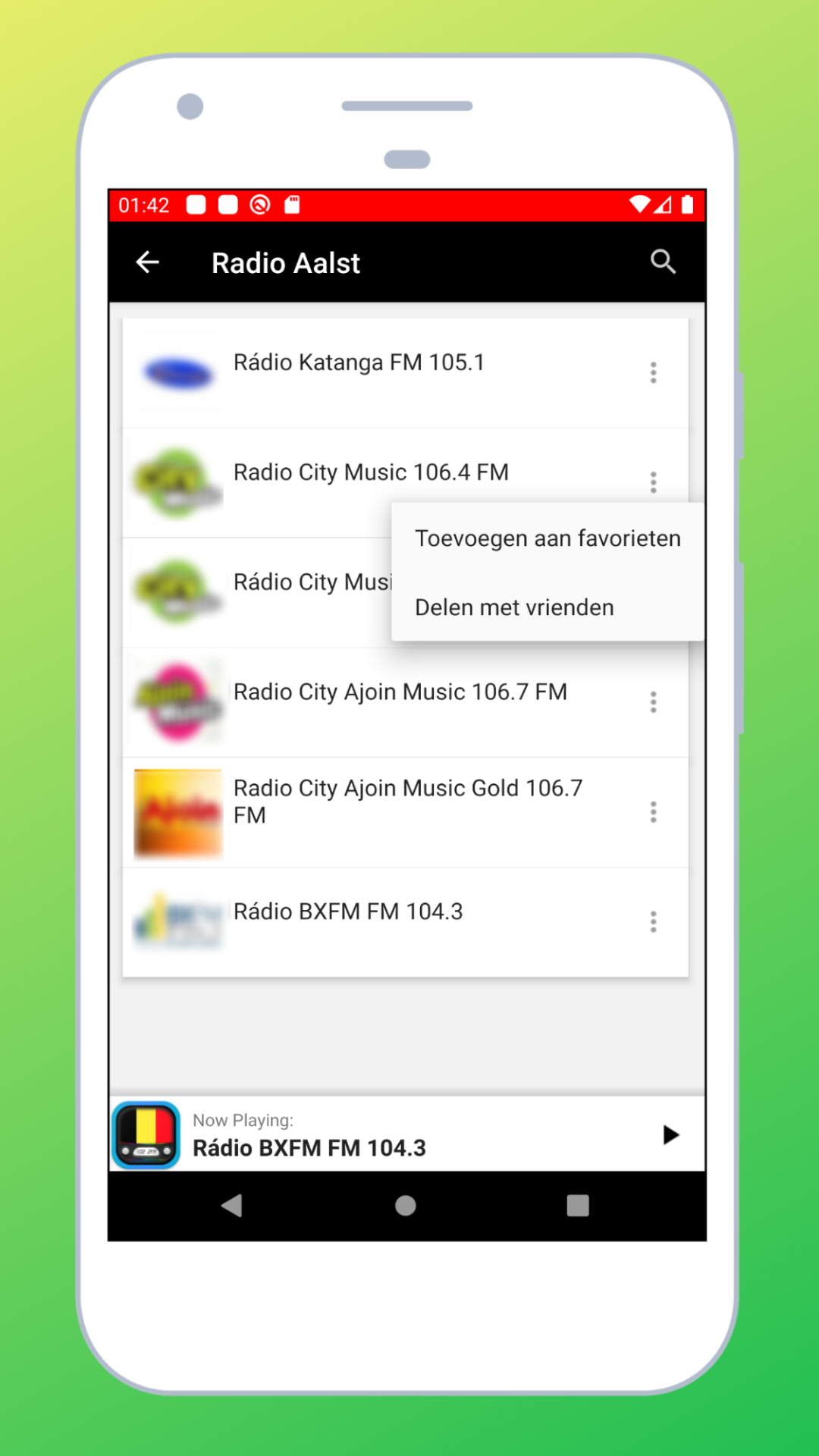 Radio Belgium + Radio Online | Indus Appstore | Screenshot