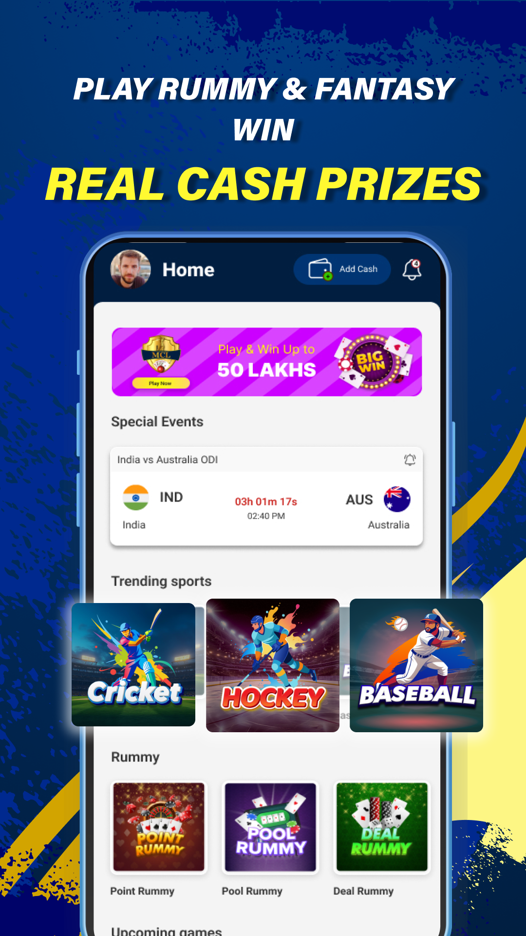 MCL Games - Cricket, Football and Rummy App | Indus Appstore | Screenshot