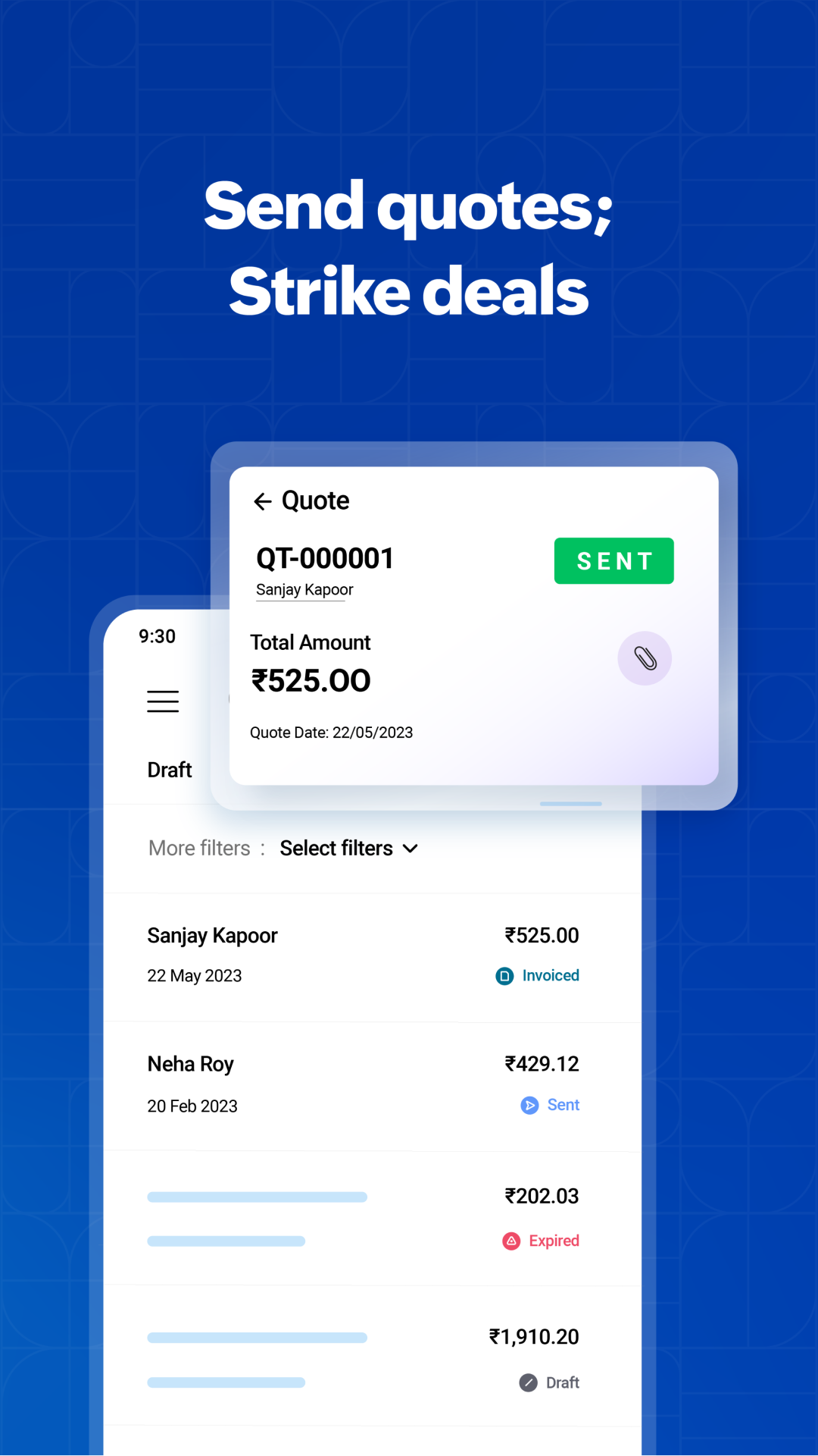 Zoho Invoice - Invoicing App | Indus Appstore | Screenshot